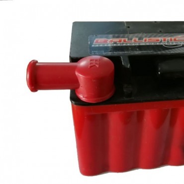 protection de borne batterie rouge cylindrique souple