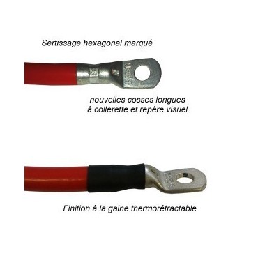 Câble Batterie Pro 10mm - Longueur 50 cm