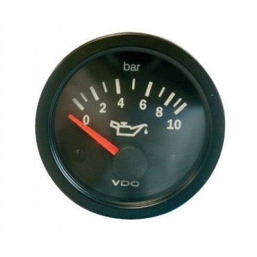 Manomètre pression d'huile VDO - 10 bars - Diamètre 52mm